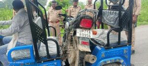 तेज रफ्तार दो मोटर साइकिलों सवारों की हुई जोरदार टक्कर।