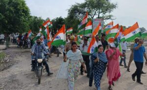 स्वतंत्रता दिवस पर संडीला में निकाली गई तिरंगा रैली।