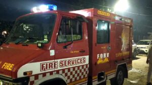 दीपावली के दिन अज्ञात कारण से घर में लगी आग। 