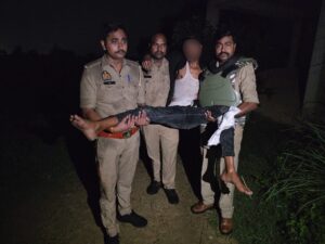 पुलिस मुठभेड़ में 25000रुपए का इनामिया हिस्ट्रीशीटर घायल/गिरफ्तार*