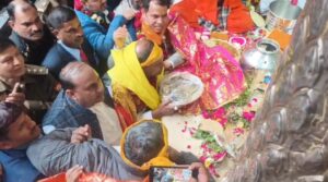 भाजपा के नवनियुक्त प्रदेश अध्यक्ष पंकज चौधरी पहुंचे वृन्दावन 